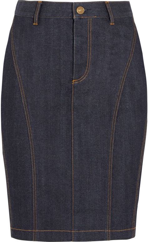 burberry brit stretch denim pencil skirt|Burberry store online.